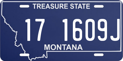 MT license plate 171609J