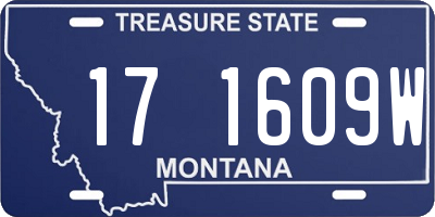 MT license plate 171609W