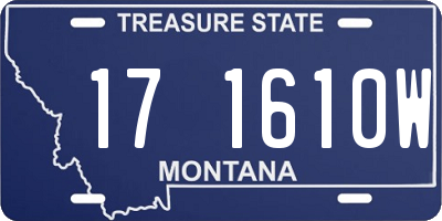 MT license plate 171610W