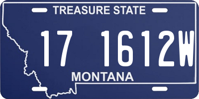 MT license plate 171612W