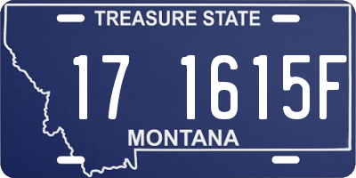 MT license plate 171615F