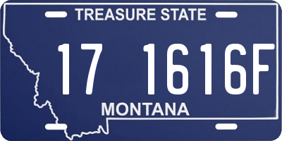 MT license plate 171616F