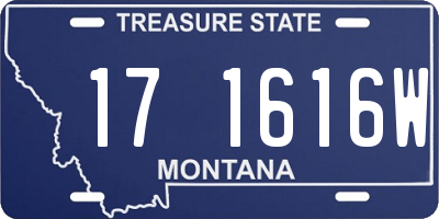 MT license plate 171616W