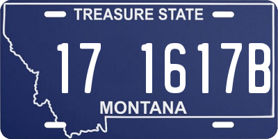 MT license plate 171617B