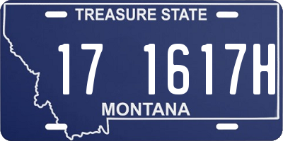 MT license plate 171617H