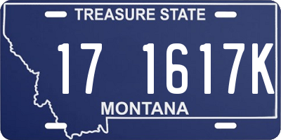 MT license plate 171617K