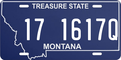 MT license plate 171617Q