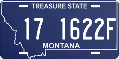 MT license plate 171622F