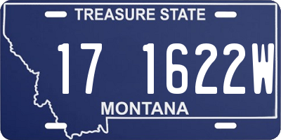 MT license plate 171622W