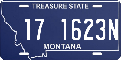 MT license plate 171623N
