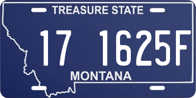 MT license plate 171625F