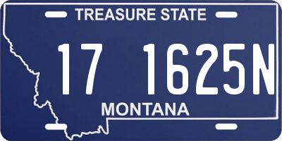 MT license plate 171625N