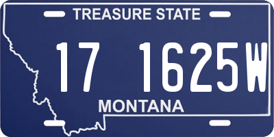 MT license plate 171625W