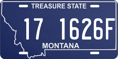 MT license plate 171626F