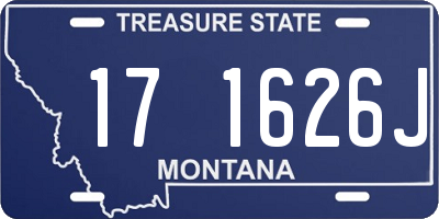 MT license plate 171626J