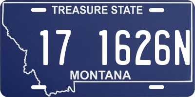 MT license plate 171626N