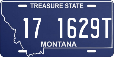 MT license plate 171629T
