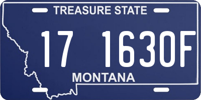 MT license plate 171630F