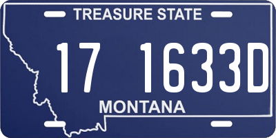 MT license plate 171633D