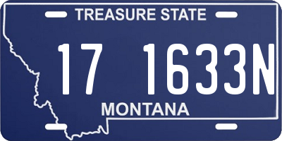 MT license plate 171633N
