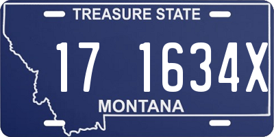 MT license plate 171634X