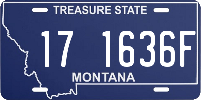 MT license plate 171636F