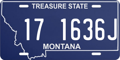 MT license plate 171636J