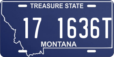 MT license plate 171636T