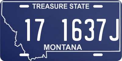 MT license plate 171637J