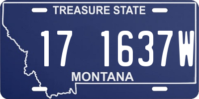 MT license plate 171637W