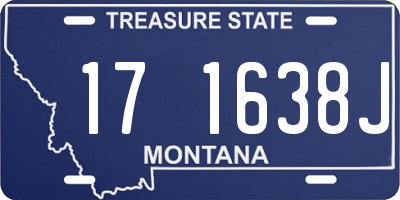 MT license plate 171638J