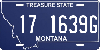 MT license plate 171639G