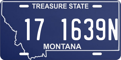 MT license plate 171639N