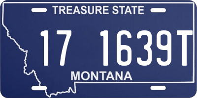 MT license plate 171639T