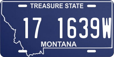 MT license plate 171639W