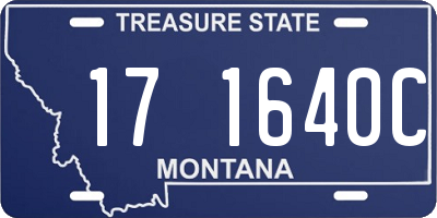 MT license plate 171640C