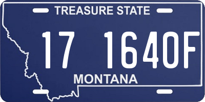 MT license plate 171640F