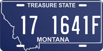 MT license plate 171641F