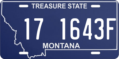 MT license plate 171643F