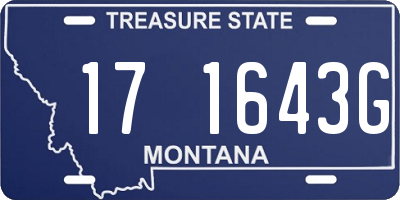 MT license plate 171643G