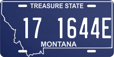 MT license plate 171644E