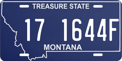 MT license plate 171644F
