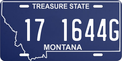 MT license plate 171644G