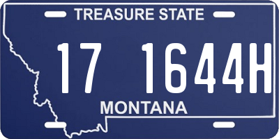 MT license plate 171644H