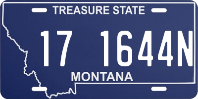 MT license plate 171644N