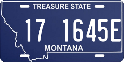 MT license plate 171645E