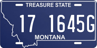 MT license plate 171645G