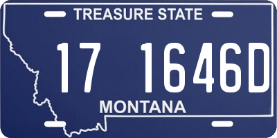 MT license plate 171646D