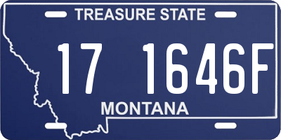 MT license plate 171646F