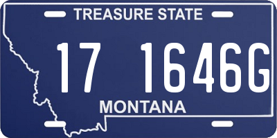 MT license plate 171646G